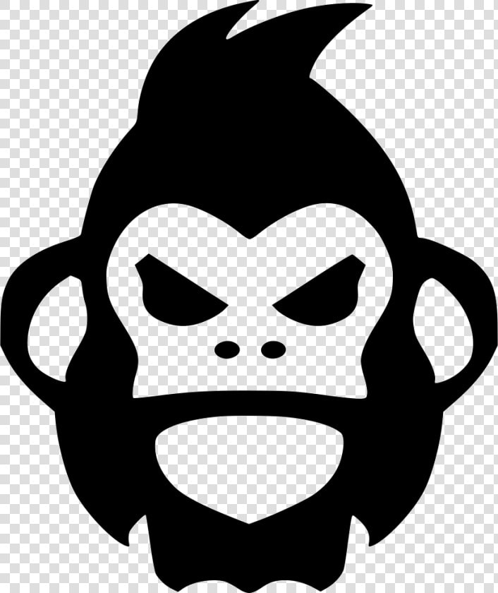 Gorilla Ape Computer Icons Clip Art   Black And White Monkey Png  Transparent PngTransparent PNG