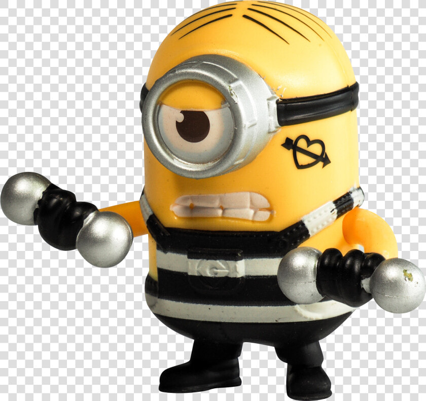 Minion With Dumbbells Transparent   Minions  HD Png DownloadTransparent PNG