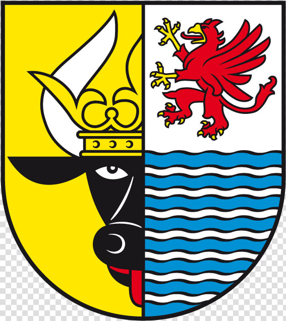 Wappen Landkreis Mecklenburgische Seenplatte   Wappen Stier Adler Wasser Mecklenburg  HD Png DownloadTransparent PNG