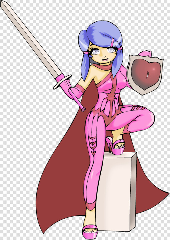 Sword And Shield Girly New2   Anime Cute Girls Fighters  HD Png DownloadTransparent PNG