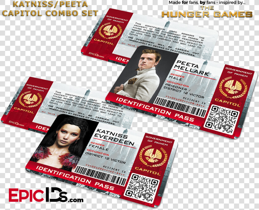 The Hunger Games Inspired Capitol Identification Card   Capitol Peacekeeper Hunger Games  HD Png DownloadTransparent PNG