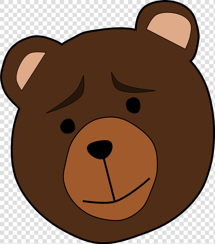 Vector Clip Art Of Weeping Teddy Bear   Cartoon Bear Face  HD Png DownloadTransparent PNG