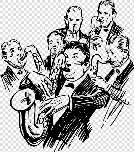 Men Playing Saxophones   Saxophone Group Clipart  HD Png DownloadTransparent PNG