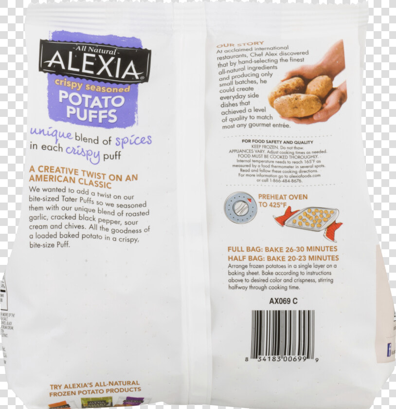 Alexia Potato Puffs Ingredients  HD Png DownloadTransparent PNG