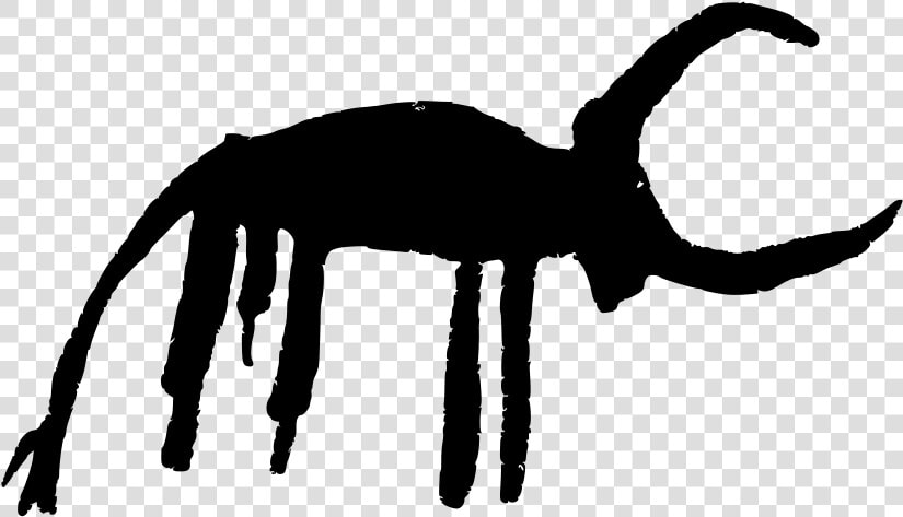 Rock Art Ox Clipart  Vector Clip Art Online  Royalty   Cave Painting Png  Transparent PngTransparent PNG