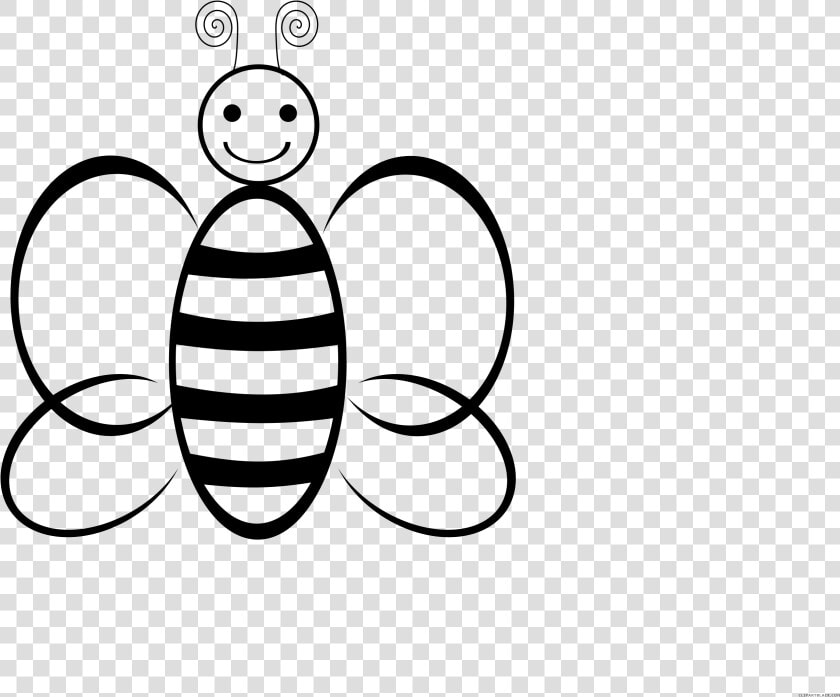 Clipart Bee Black And White   Honey Bee Body Clipart Black And White  HD Png DownloadTransparent PNG