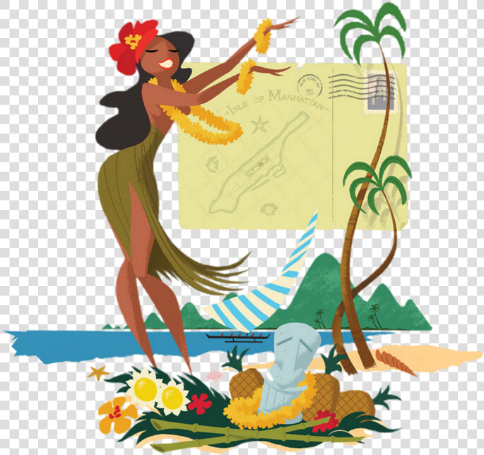 Tropical Hula Dance   Hawaiian Illustration  HD Png DownloadTransparent PNG