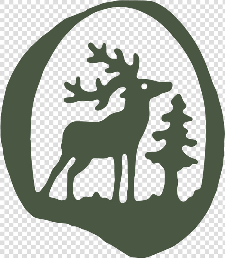 Reindeer Logo Green Antler Silhouette   Reindeer  HD Png DownloadTransparent PNG