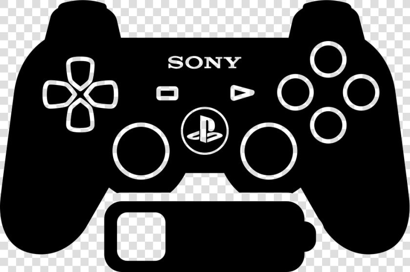 Ps 3 Games Control With Low Battery Status   Playstation Controller Silhouette  HD Png DownloadTransparent PNG