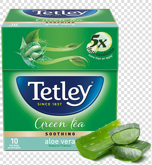 Green Tea Alovera 10s   Tetley Green Tea Aloe Vera  HD Png DownloadTransparent PNG