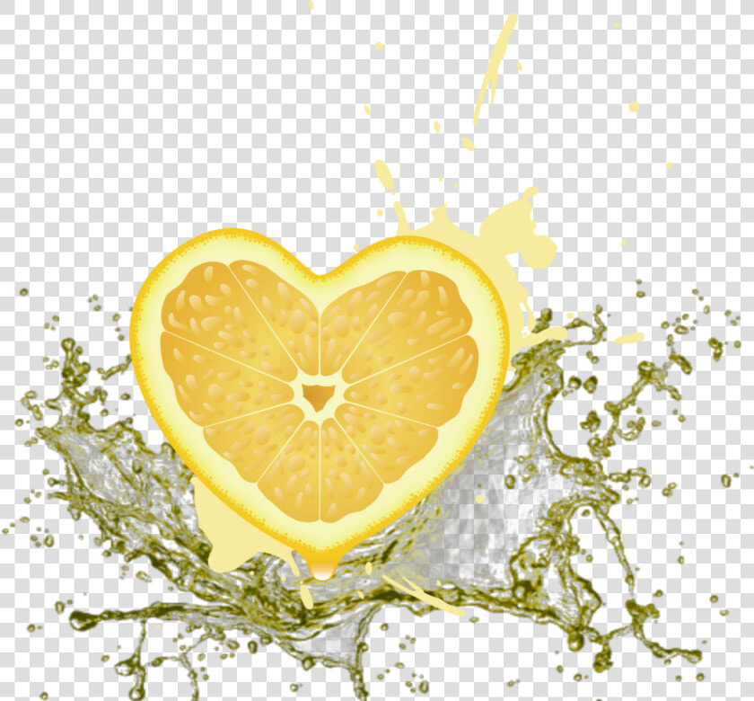  mq  yellow  lemon  sliced  heart  fruit  splash   Vector Water Splash Png  Transparent PngTransparent PNG