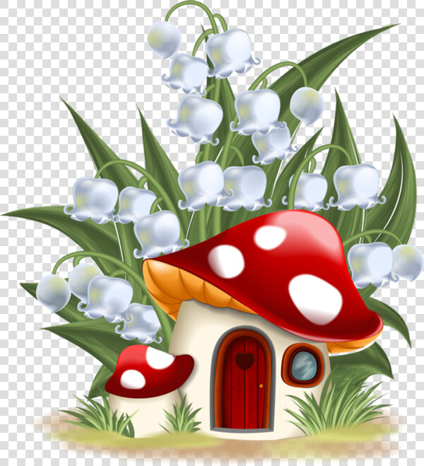 Lily Of The Valley Clipart Forget Me Not   Mushroom House Vector Png  Transparent PngTransparent PNG