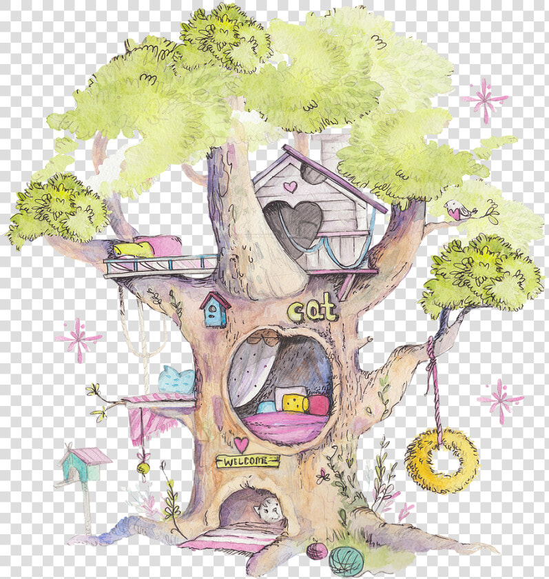 Drawing Watercolors Fairy   Drawing Of A Fairy House  HD Png DownloadTransparent PNG