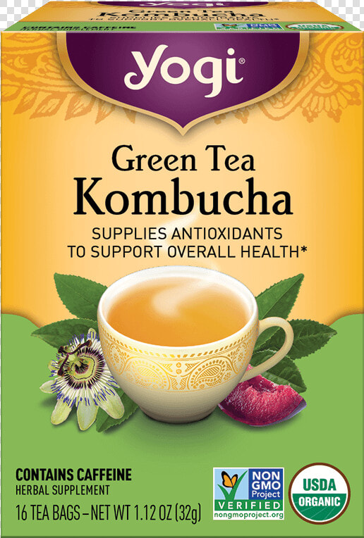 Green Tea Kombucha Yogi  HD Png DownloadTransparent PNG