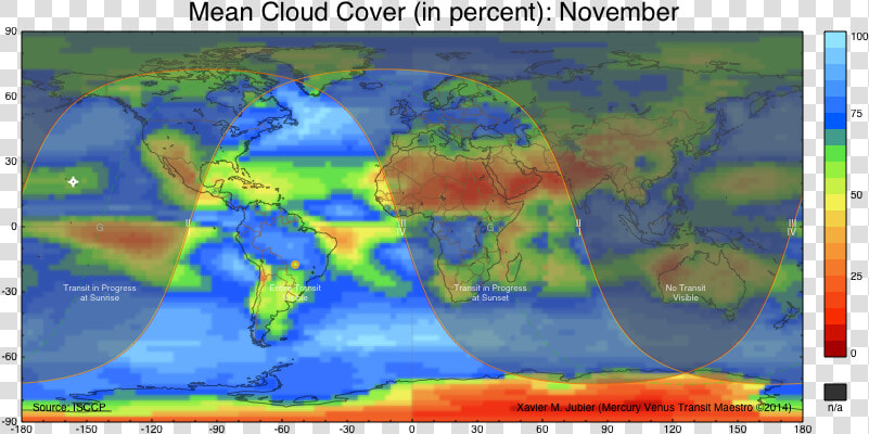 Mean Cloud Cover November 2019 Transit Mercury   11 November 2019 Mercury Transit  HD Png DownloadTransparent PNG