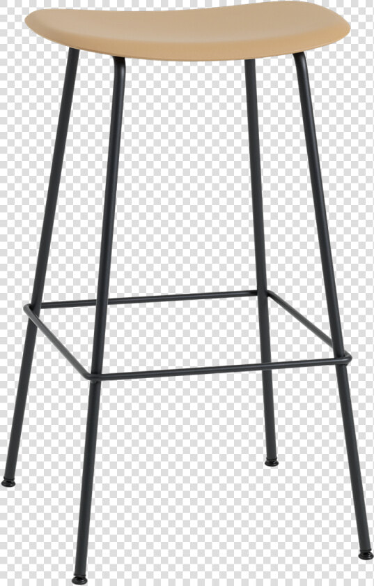 23563 Fiber Bar Stool Tube H75 Ochreblack 1503418742   Fiber Stool Muuto  HD Png DownloadTransparent PNG