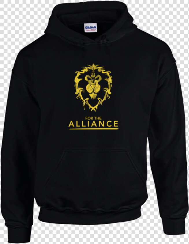 World Of Warcraft Alliance Unisex Hoodie   Gildan 1850 Black  HD Png DownloadTransparent PNG