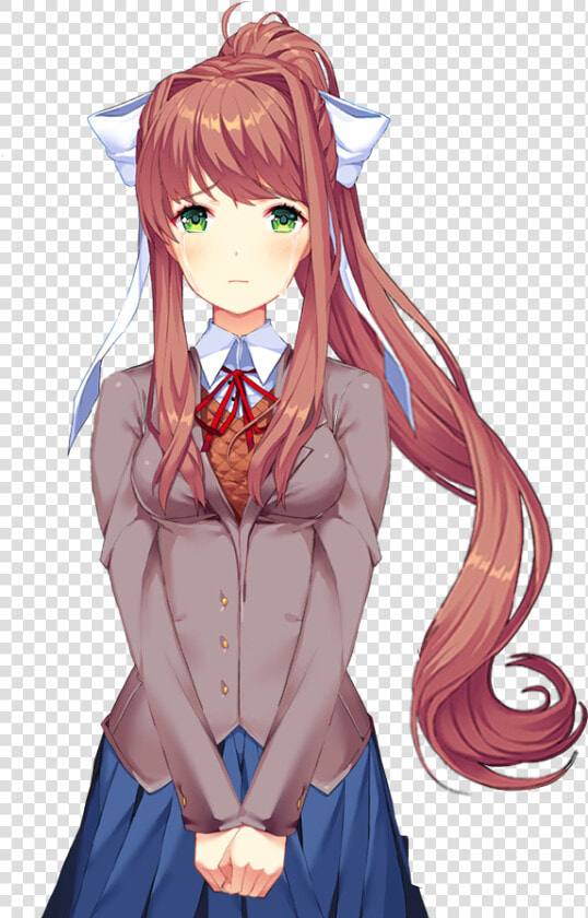 Doki Doki Png   Anime Monika Doki Doki  Transparent PngTransparent PNG