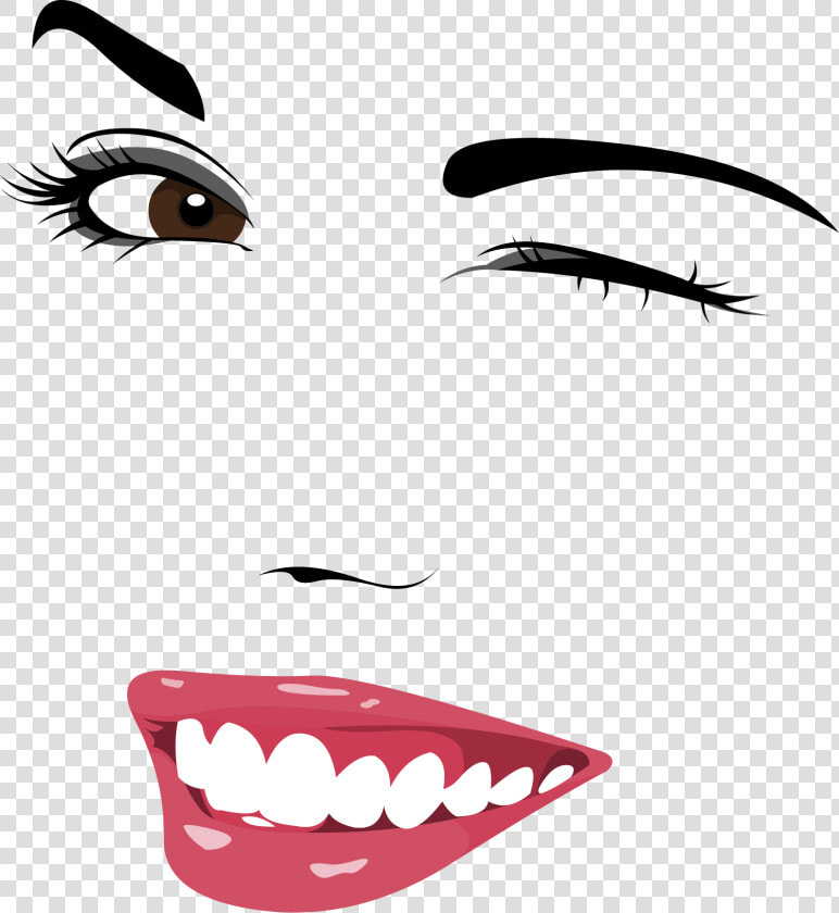 Wink Eyebrow Facial Expression   Guiñando El Ojo Dibujo  HD Png DownloadTransparent PNG