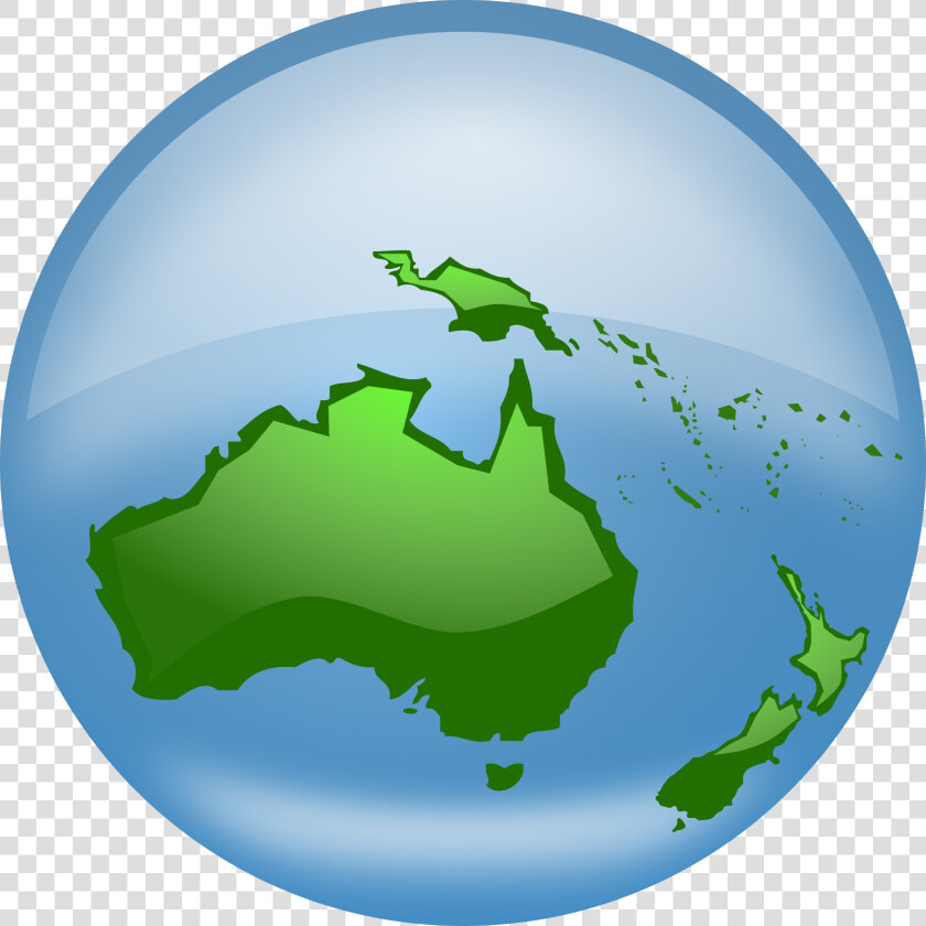 Oceania Globe Clip Arts   World With Australia Cartoon  HD Png DownloadTransparent PNG