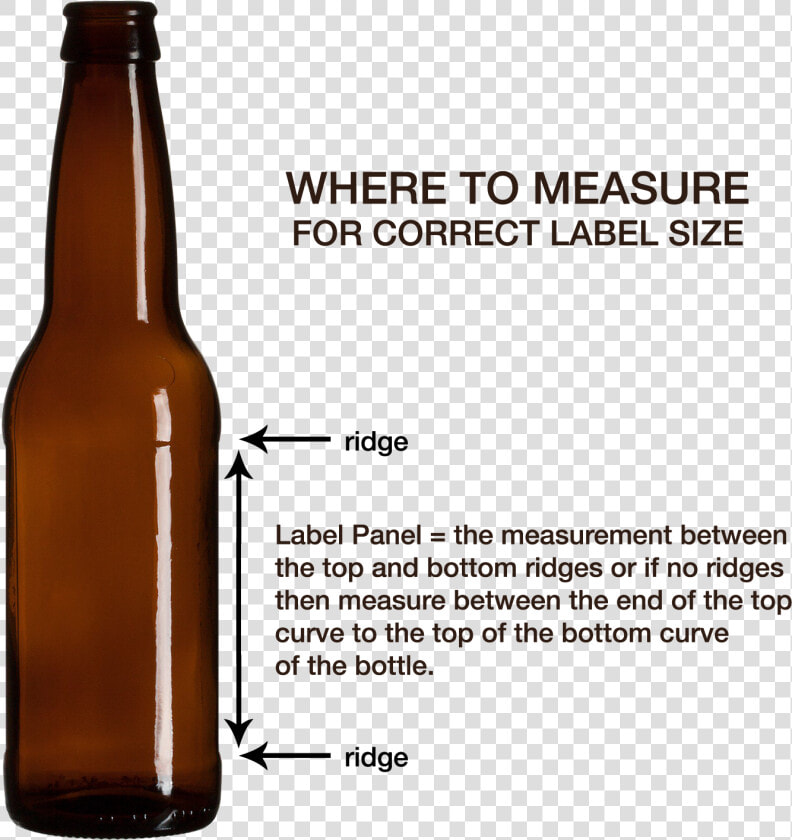 How To Measure A Beer Bottle For A Custom Label   12 Oz Beer Bottle Dimensions  HD Png DownloadTransparent PNG