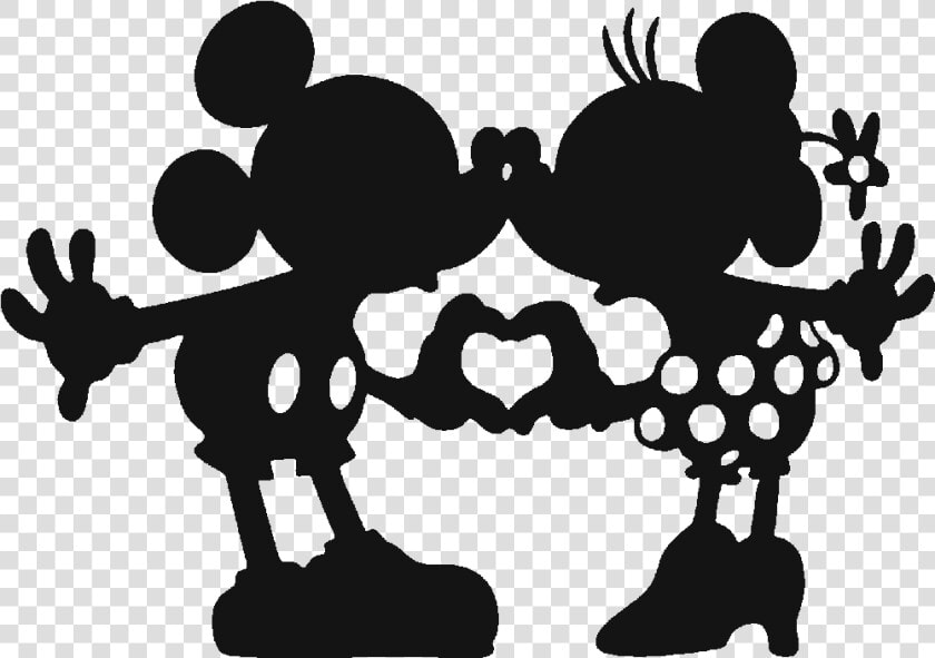 Minnie Mouse Mickey Mouse The Walt Disney Company Silhouette   Mickey Minnie Mouse Silhouette  HD Png DownloadTransparent PNG