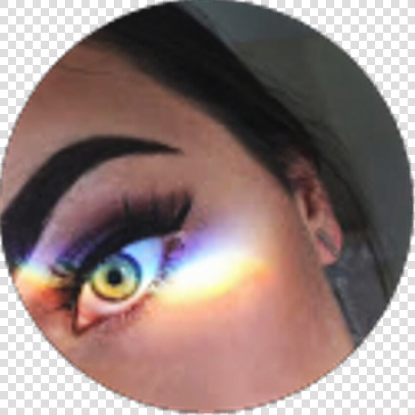 Sticker Png Ojos Eyes Greeneyes Greencolor Tumblr Rainb   Rainbow On Eye Aesthetic  Transparent PngTransparent PNG