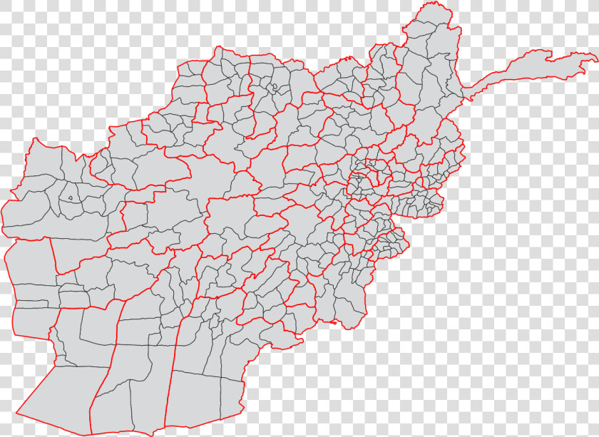 Afghan Map With Districts  HD Png DownloadTransparent PNG