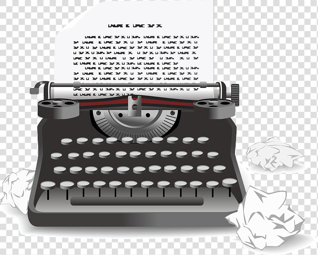 Uploaded By Msiduri   Typewriter With Paper Clip Art  HD Png DownloadTransparent PNG