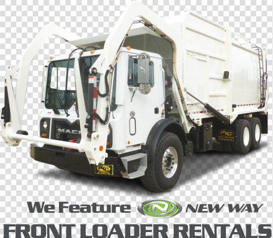 Front Loader Garbage Truck Rentals   Garbage Truck  HD Png DownloadTransparent PNG