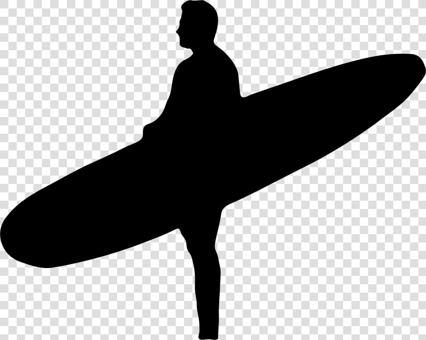 Man Holding Surfboard Silhouette Clip Arts   Surfer Silhouette Png  Transparent PngTransparent PNG