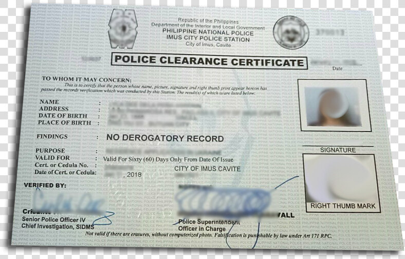 If The Police Clearance Certificate Is To Be Used Abroad    Police Clearance  HD Png DownloadTransparent PNG