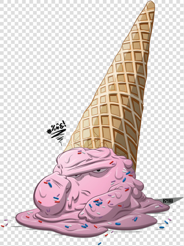 Ice Cream Spilling Cartoon  HD Png DownloadTransparent PNG