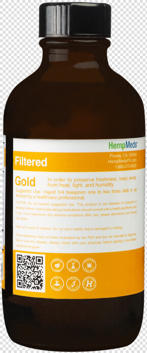 Real Scientific Hemp Oil 4oz 1000mg Gold Label Liquid   Glass Bottle  HD Png DownloadTransparent PNG