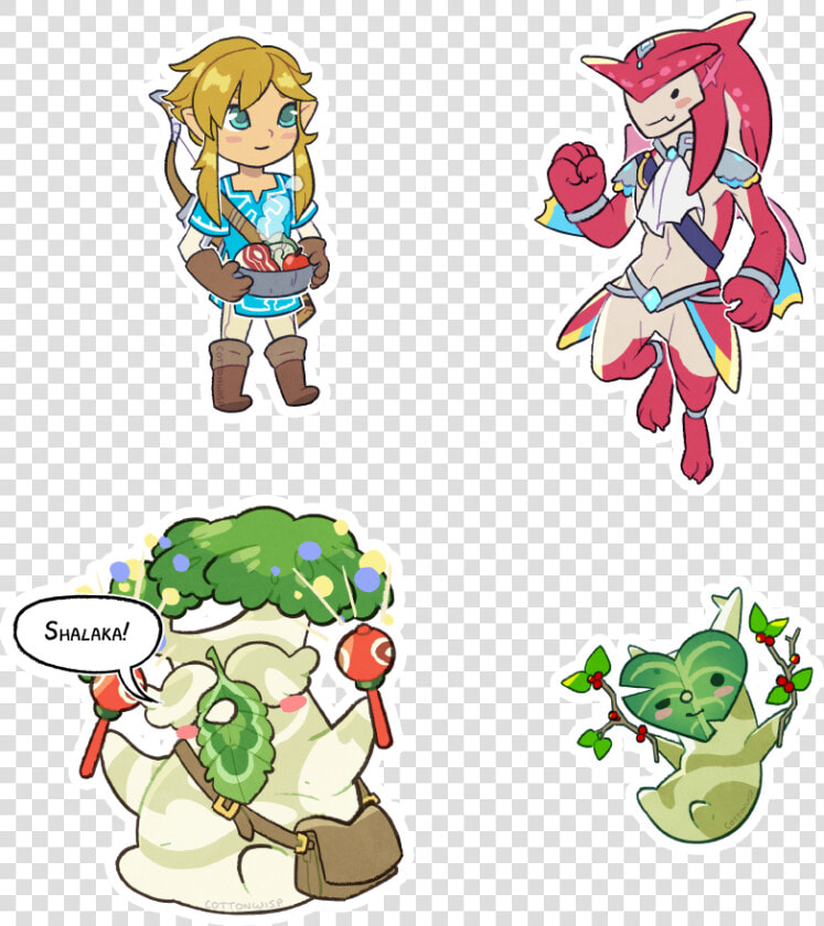 Breath Of The Wild Stickers   Breath Of The Wild Sidon Fanart  HD Png DownloadTransparent PNG