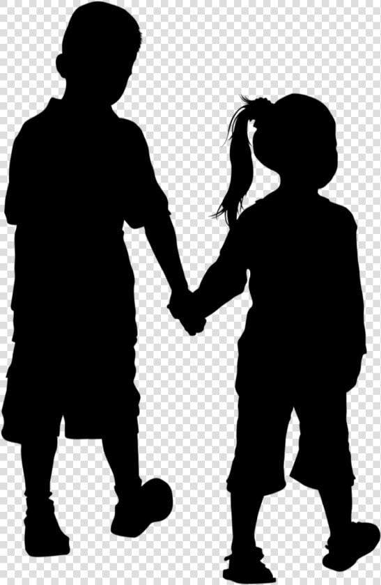  silhouette  littlegirl  littleboy  holdinghands  freetoedit   Children Silhouette Png  Transparent PngTransparent PNG