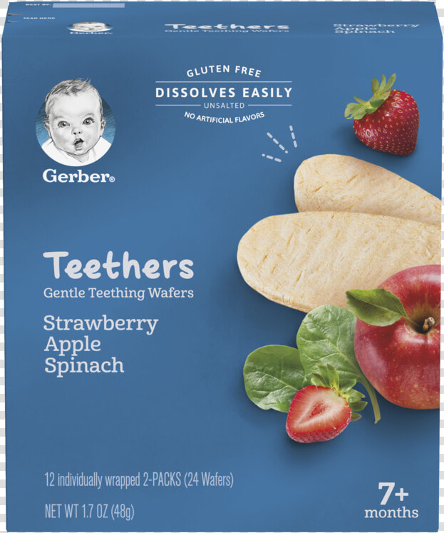 Strawberry Apple Spinach   Gerber Teethers Strawberry Apple Spinach  HD Png DownloadTransparent PNG