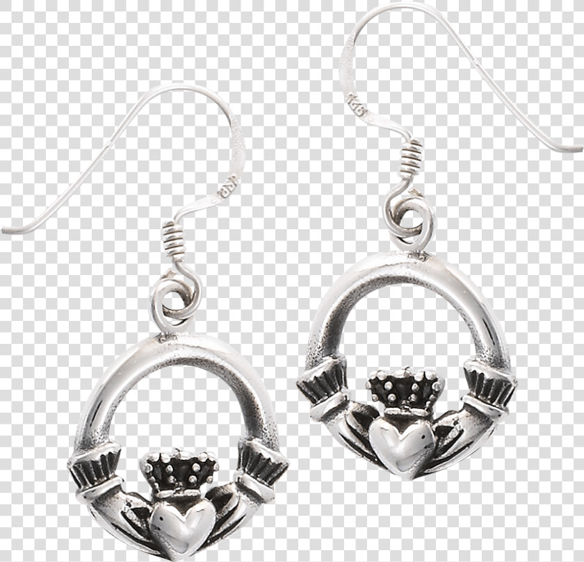 Sterling Silver Claddagh Circle Earrings   Earrings  HD Png DownloadTransparent PNG