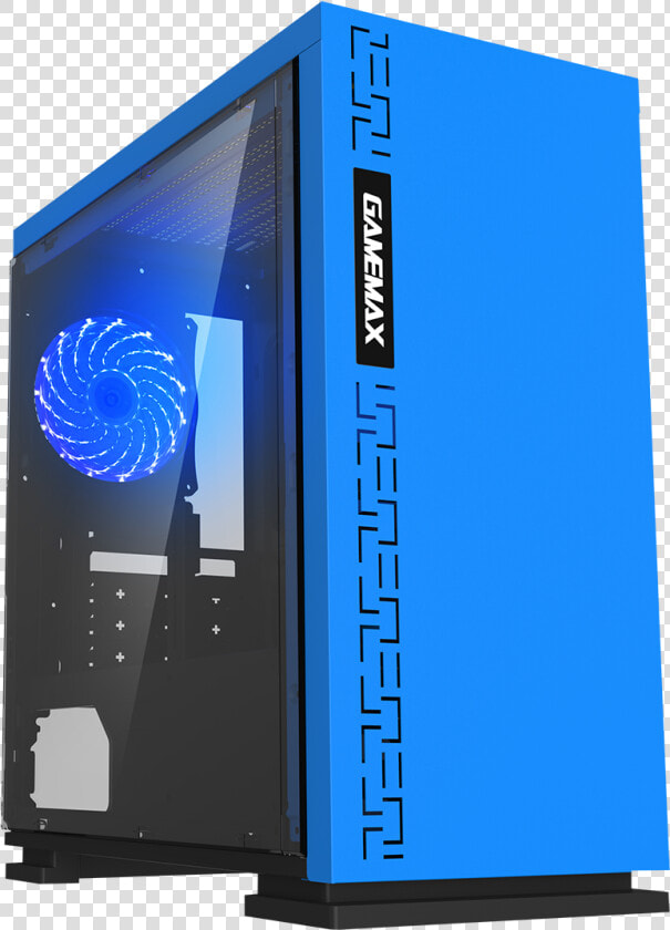 Fast Gaming Pc Tower Wifi  amp  8gb 1tb Hdd Win 10 2gb   Pc Case Blue  HD Png DownloadTransparent PNG