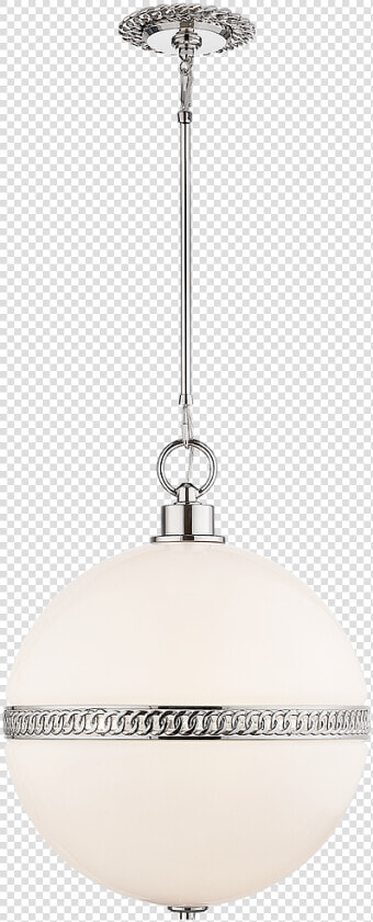 Polished Nickel Large Glass Pendant  HD Png DownloadTransparent PNG