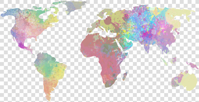  freetoedit  map  worldmap  splat  splash  color  earth   World Map 146505 960 720  HD Png DownloadTransparent PNG