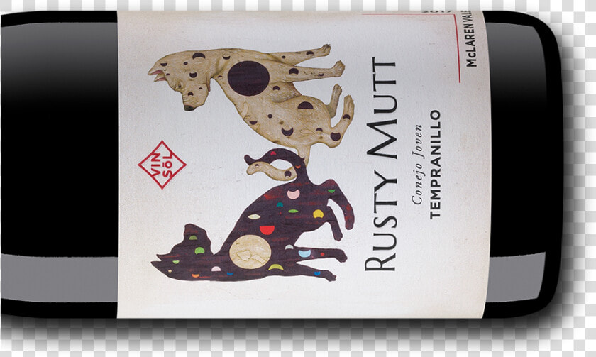 Rusty Mutt Wine Bottle Sideways   Cartoon  HD Png DownloadTransparent PNG