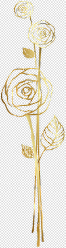  goldrose  goldleaf  rose  roses  rosestem  gold  decor   Garden Roses  HD Png DownloadTransparent PNG