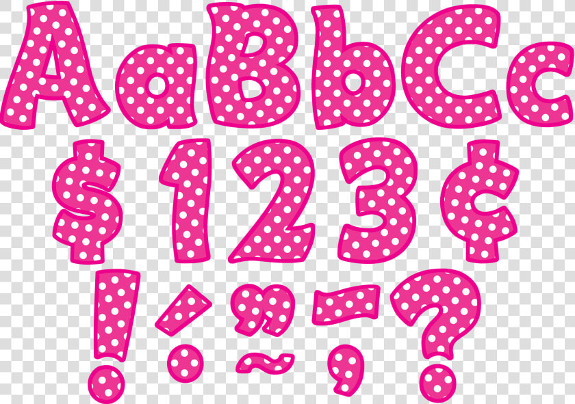 Hot Pink Polka Dots Funtastic   Pink Polka Dot Letters  HD Png DownloadTransparent PNG