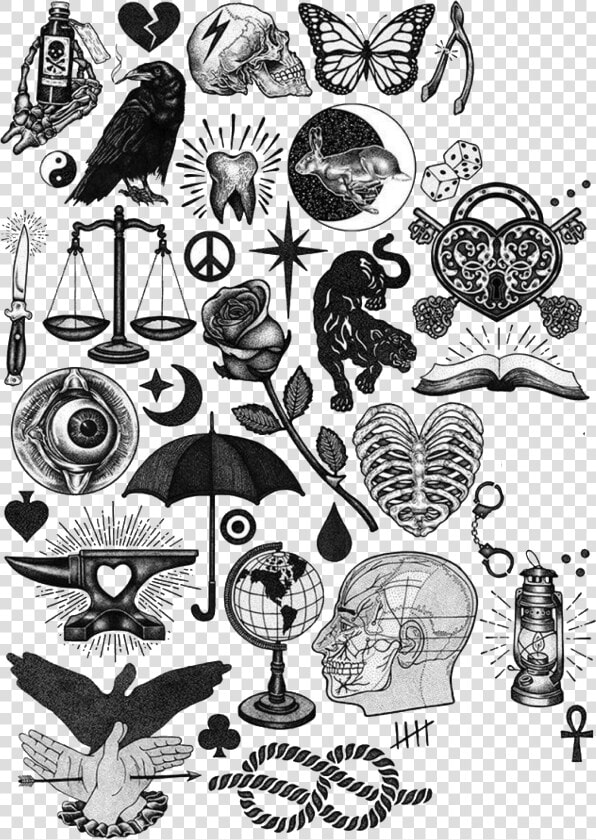 Black And White Tattoos Traditional  HD Png DownloadTransparent PNG