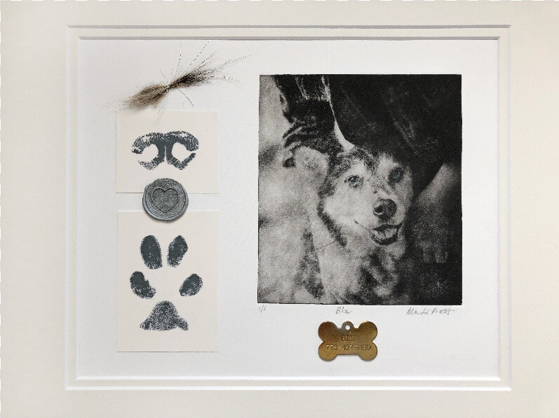 Custom Dog Portrait Memorial With Ashes Paw Print Dogtag   Australian Cattle Dog  HD Png DownloadTransparent PNG