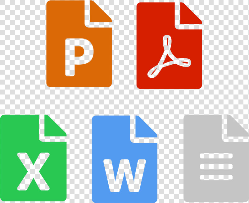 Icons Of Powerpoint  Pdf  Excel  Word  And Documents    Excel Pdf Word Icon  HD Png DownloadTransparent PNG