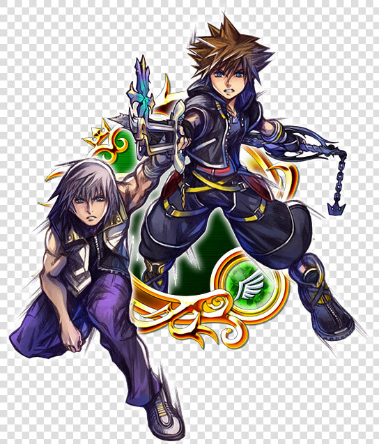 Illustrated Kh Ii Sora  amp  Riku  ex   HD Png DownloadTransparent PNG