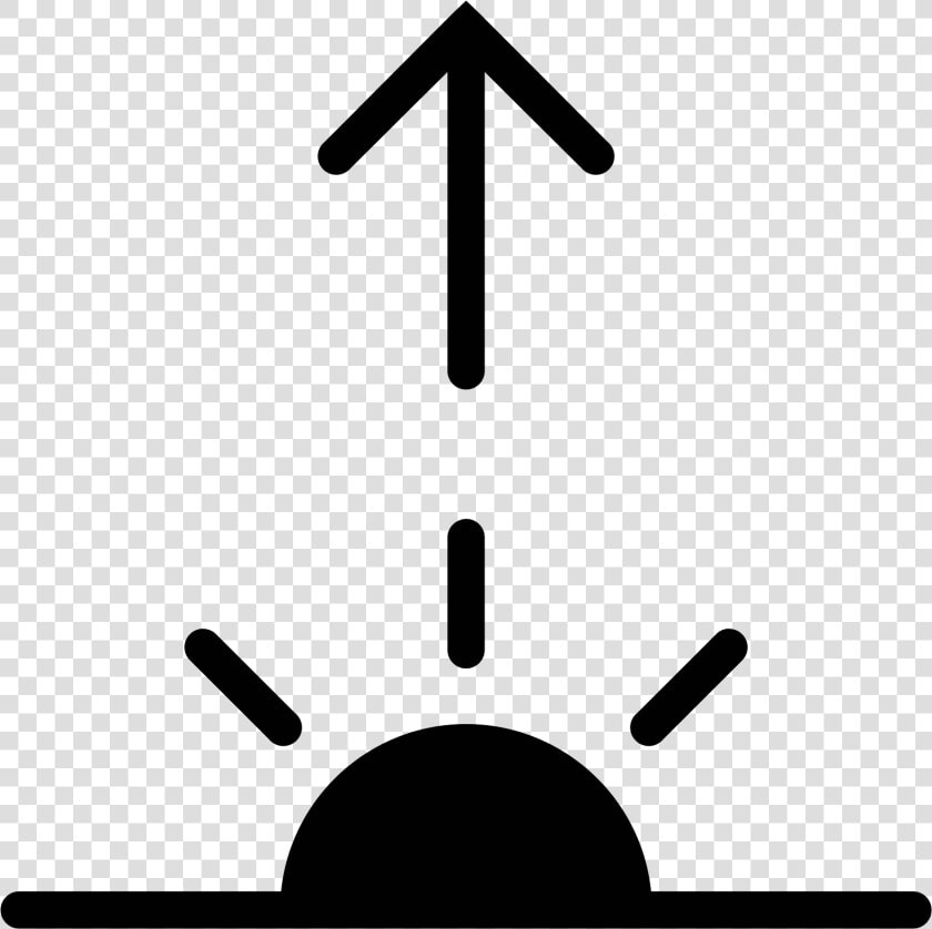 It S A Sun Peaking Halfway Up Over The Horizon   Lever Du Soleil Icon  HD Png DownloadTransparent PNG