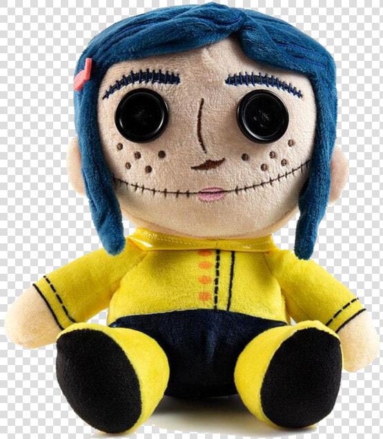 Coraline With Button Eyes Phunny Plush By Kidrobot   Coraline Peluche  HD Png DownloadTransparent PNG